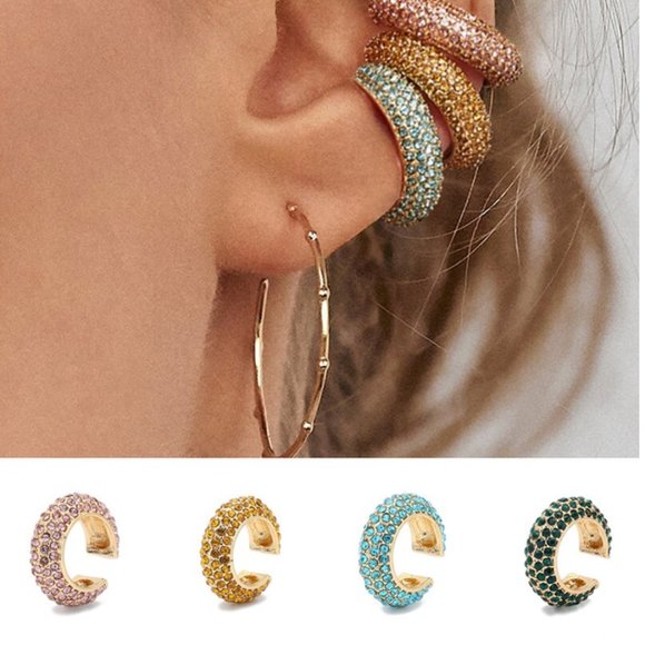 Bohemian Crystal Ear Cuff Earring - Picture 13 of 16